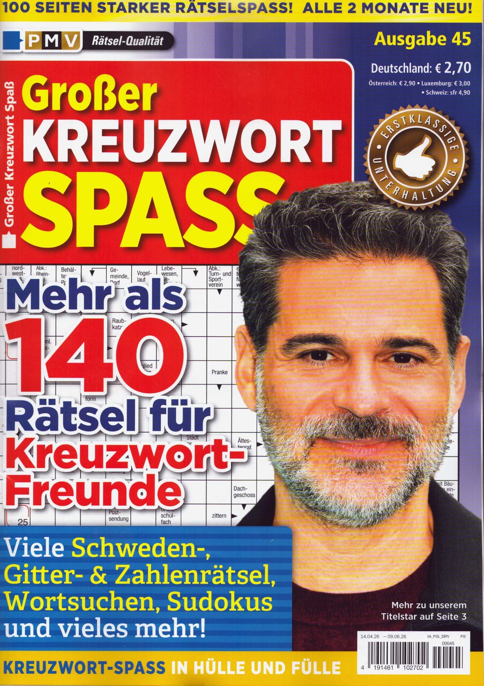 Großer Kreuzwort Spaß 45/2026