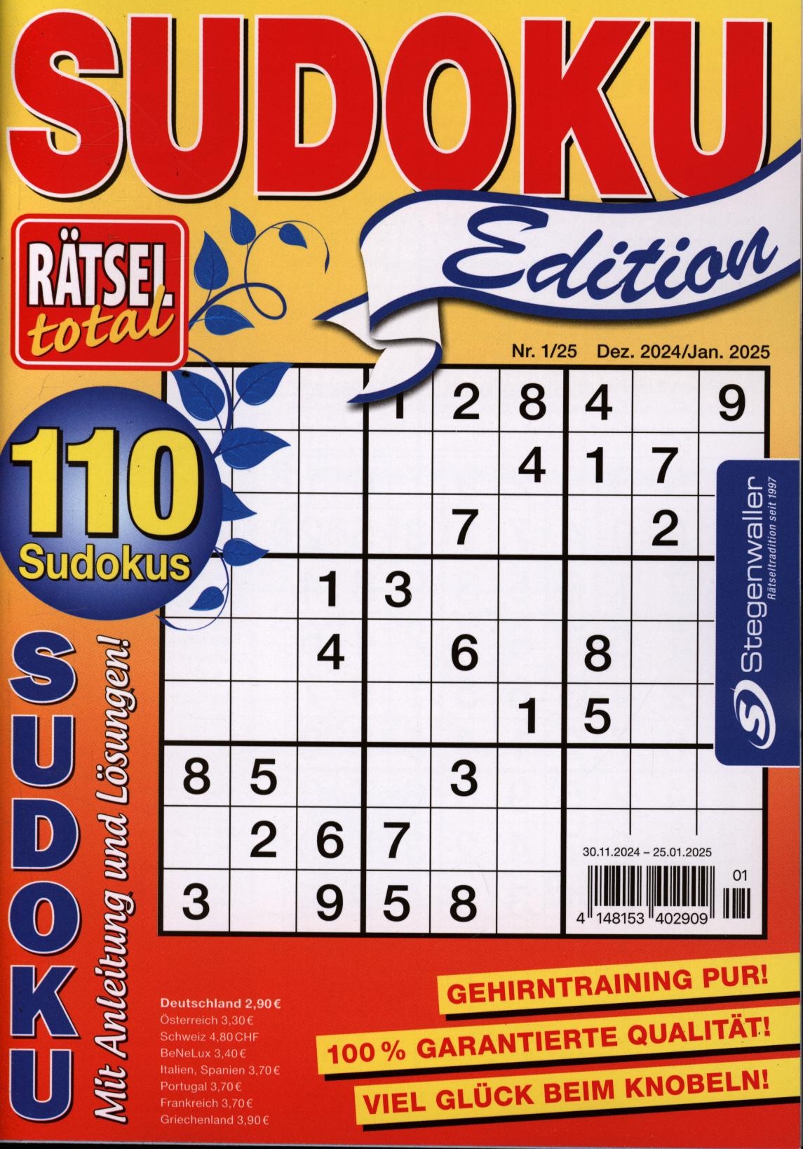 Rätsel total Sudoku Edition 1/2025