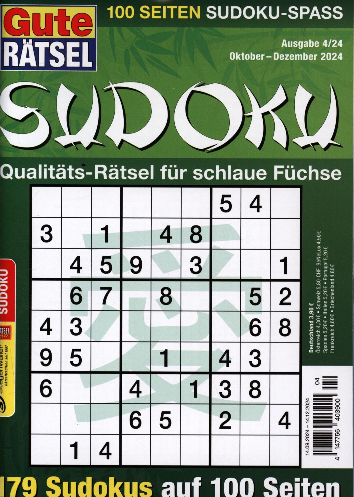 Gute Rätsel Sudoku 4/2024