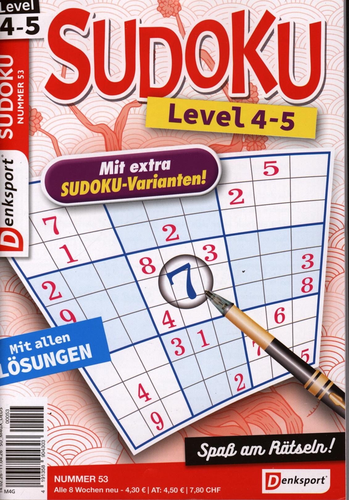 Denksport Sudoku Level 4-5 53/2026