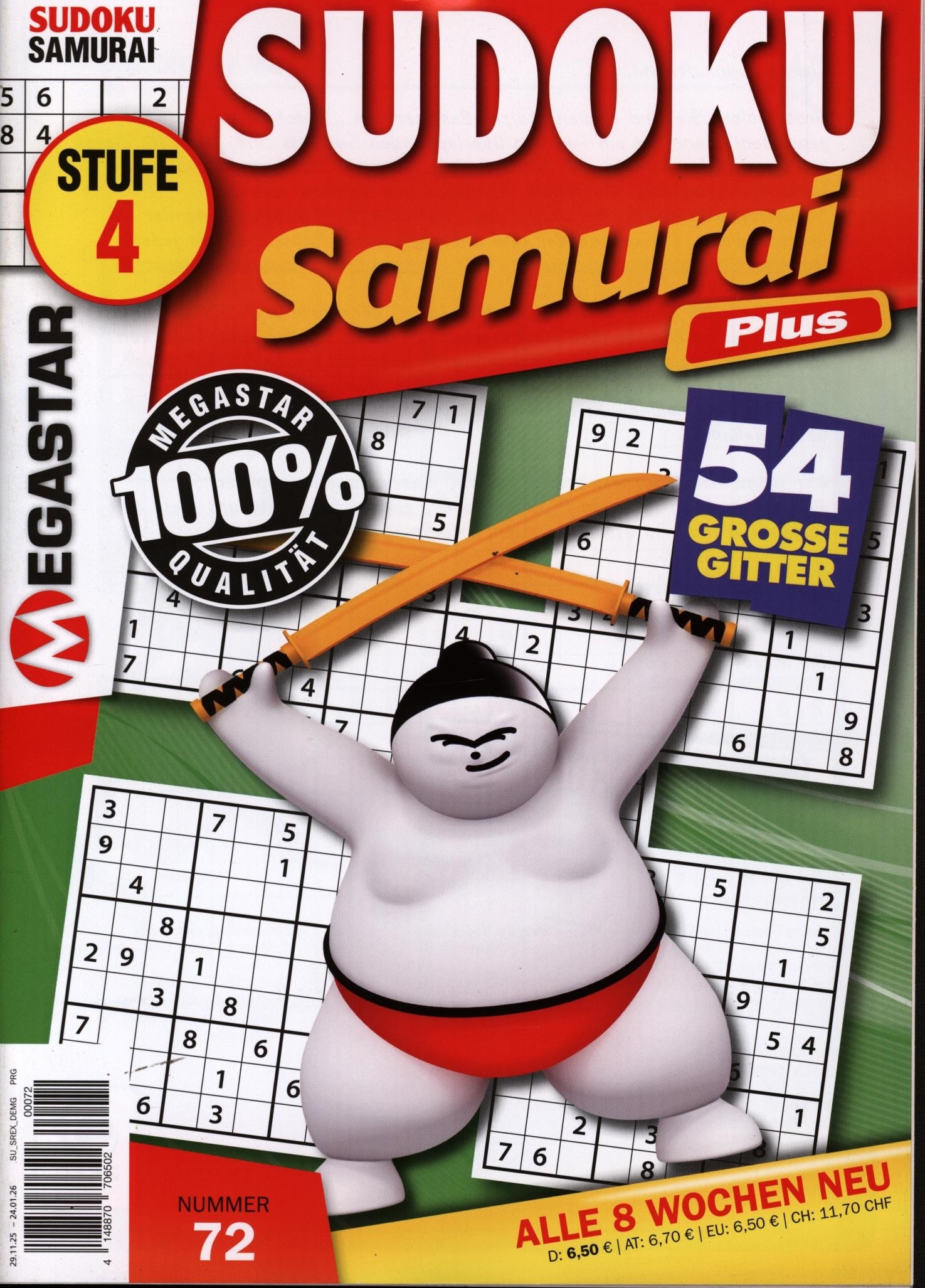 Sudoku Samurai Plus 72/2025