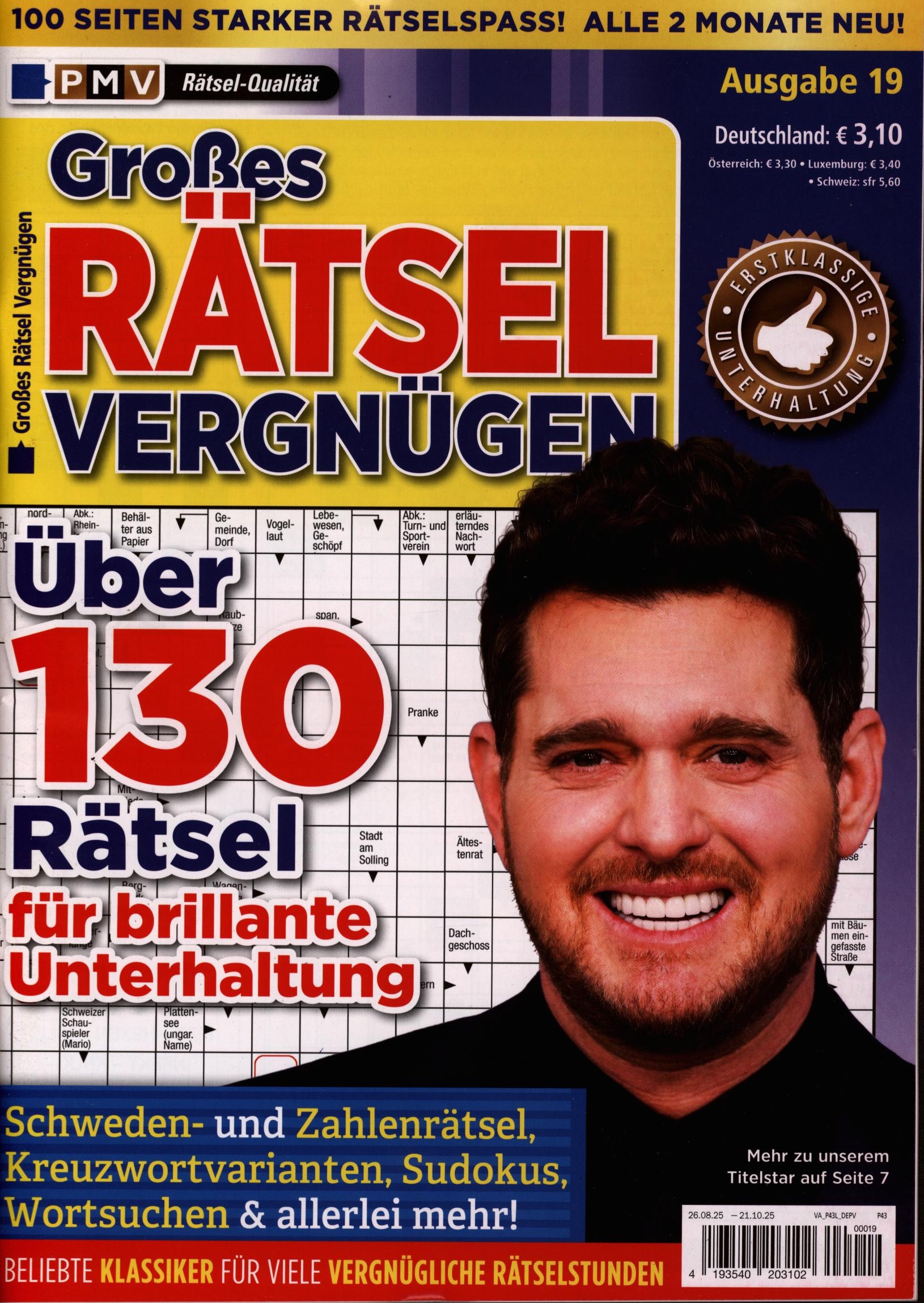 Großes Rätsel Vergnügen 19/2025