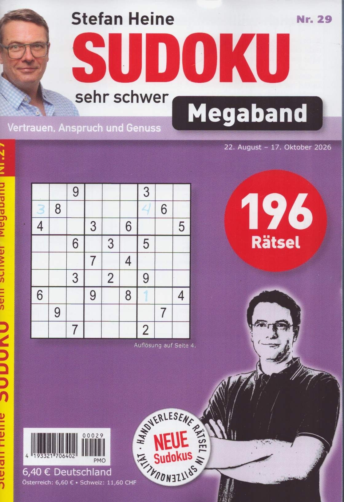 Sudoku sehr schwer MEGABAND 29/2026