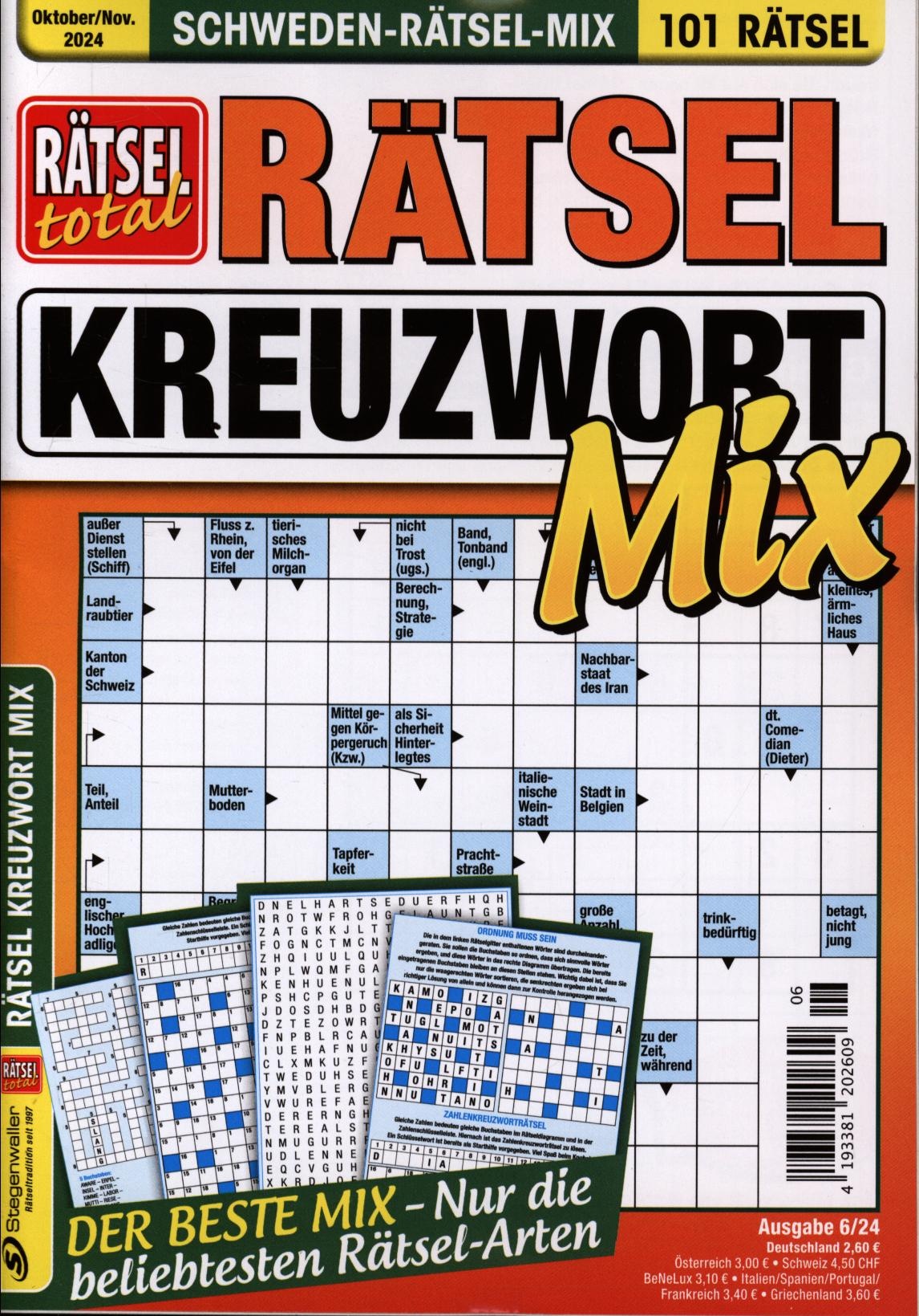 Rätsel total Kreuzwort Mix 6/2024