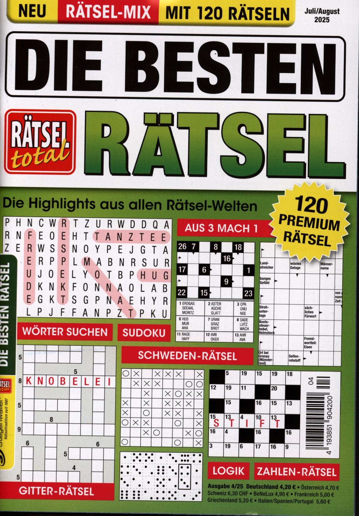 Rätsel total – Die besten Rätsel 4/2025