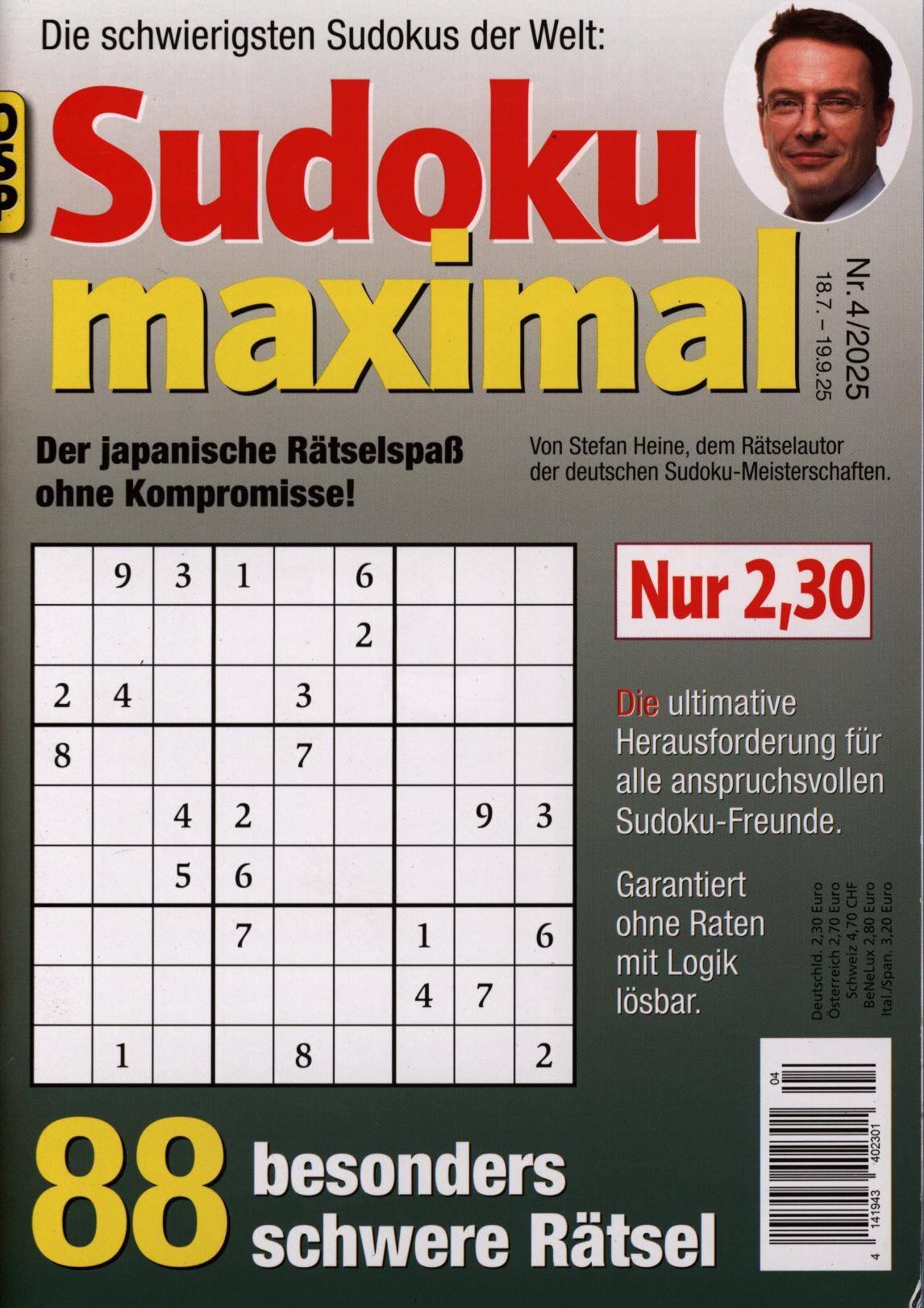 SUDOKU MAXIMAL! 4/2025