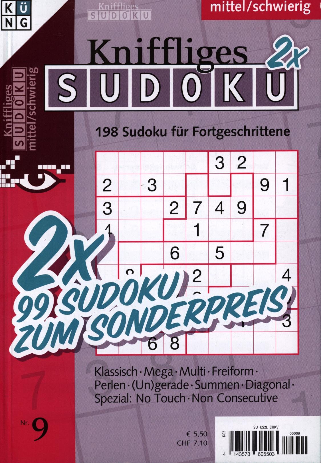 Kniffliges Sudoku 2 x 9/2025
