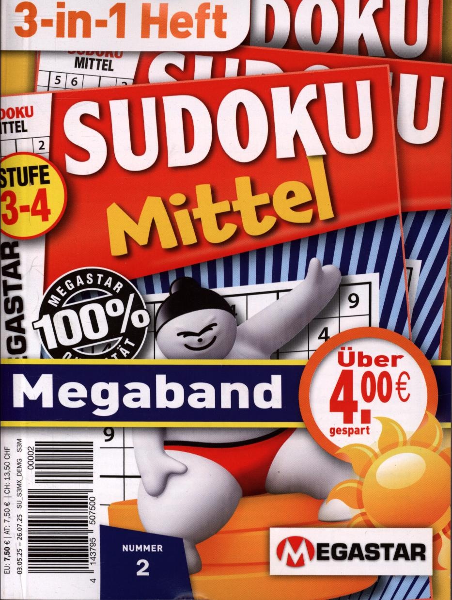 Sudoku Mittel Megaband 3in1 2/2025 Sudoku Mittel Megaband 3in1 2/2025