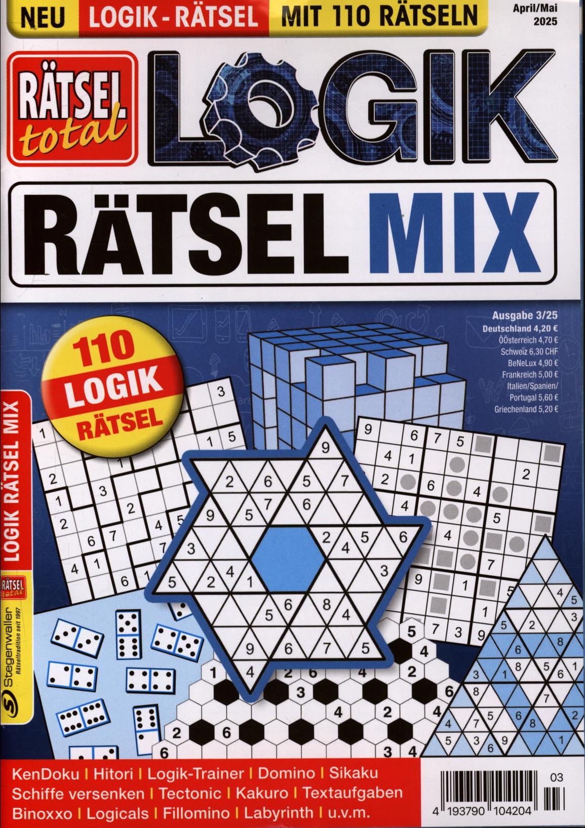 Rätsel total – Logik Rätselmix 3/2025