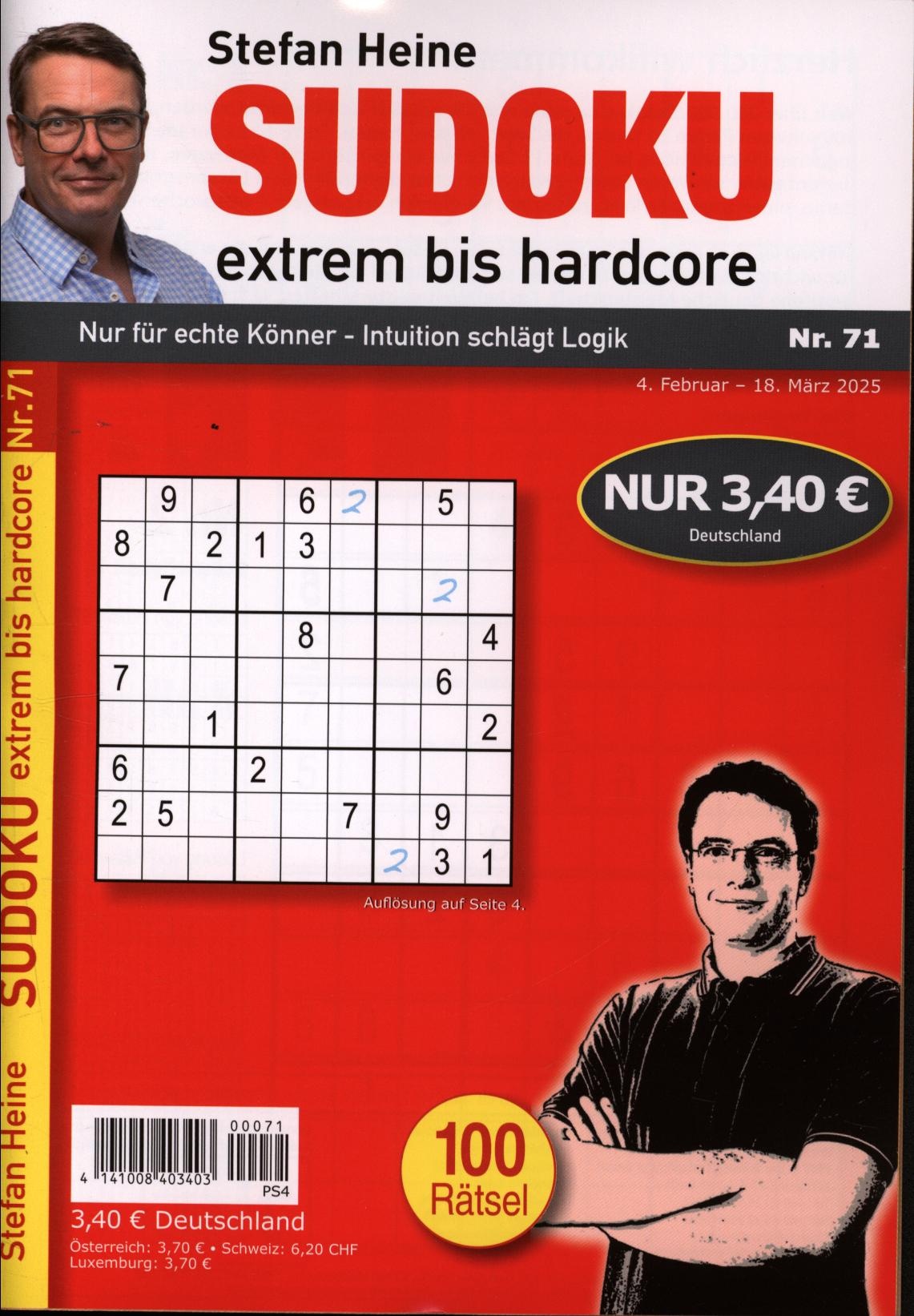 Sudoku extrem bis hardcore 71/2025