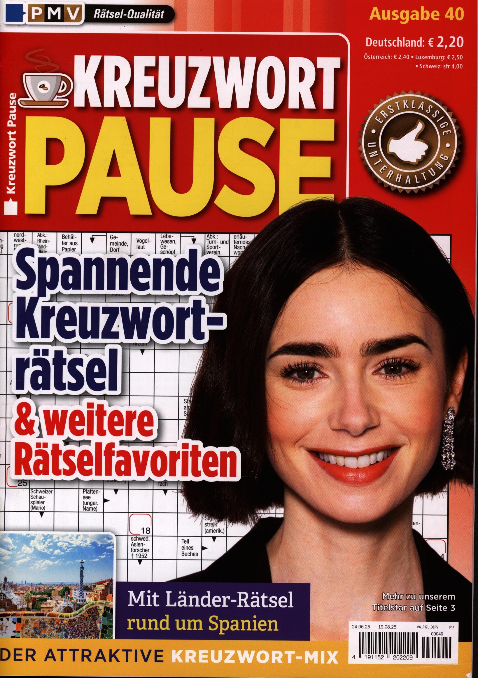 Kreuzwort Pause 40/2025