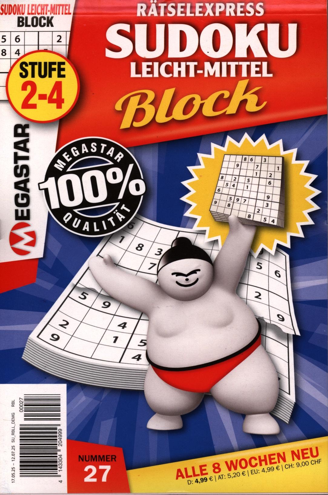 Sudoku Block leicht-mitt. 27/2025