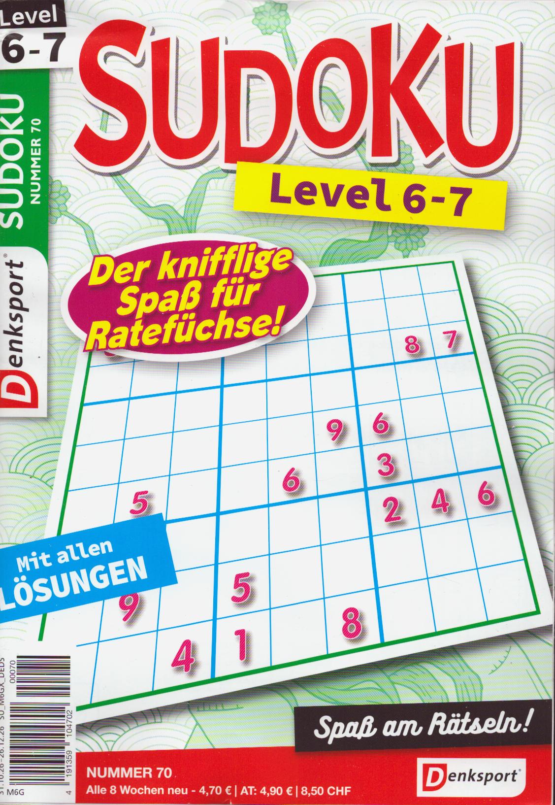 Denksport Sudoku Level 6-7 70/2026