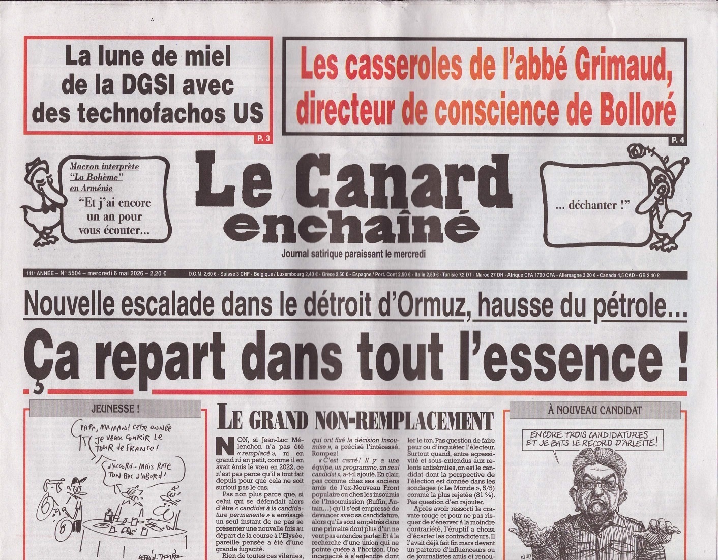Le Canard enchaîné 5504/2026
