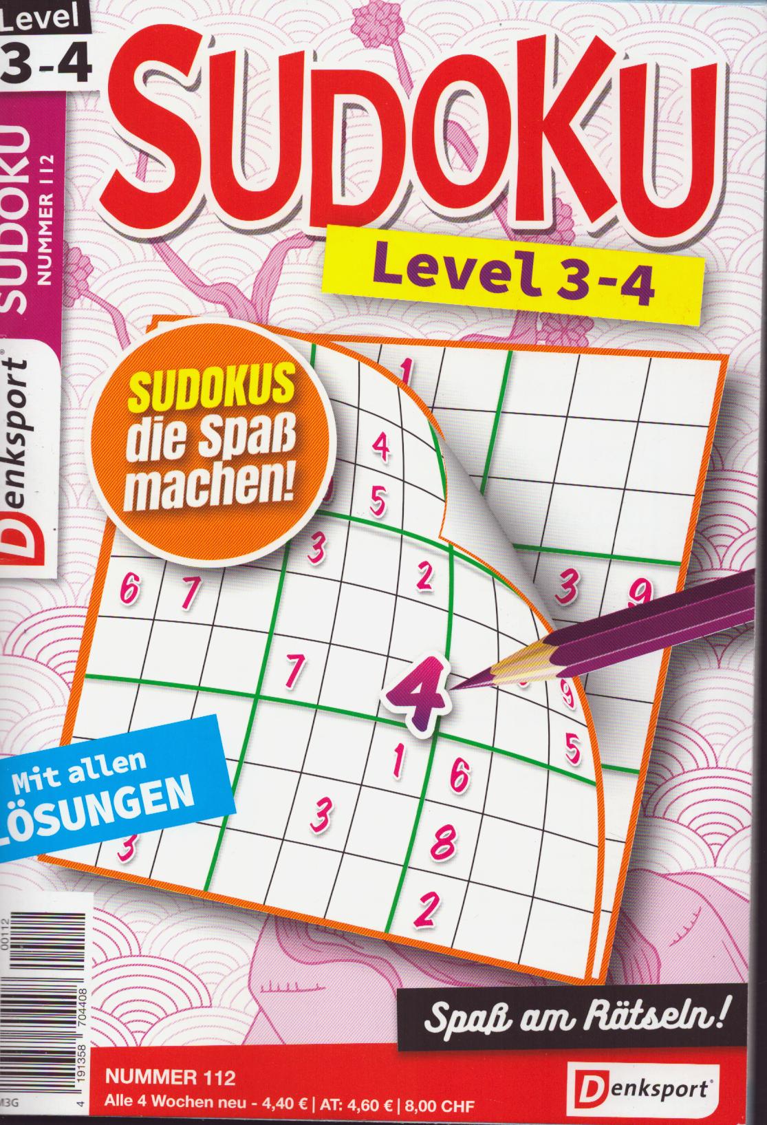 Denksport Sudoku Level 3-4 112/2026