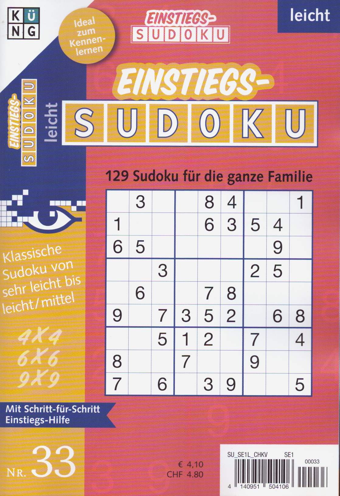 Einstiegs Sudoku 33/2025