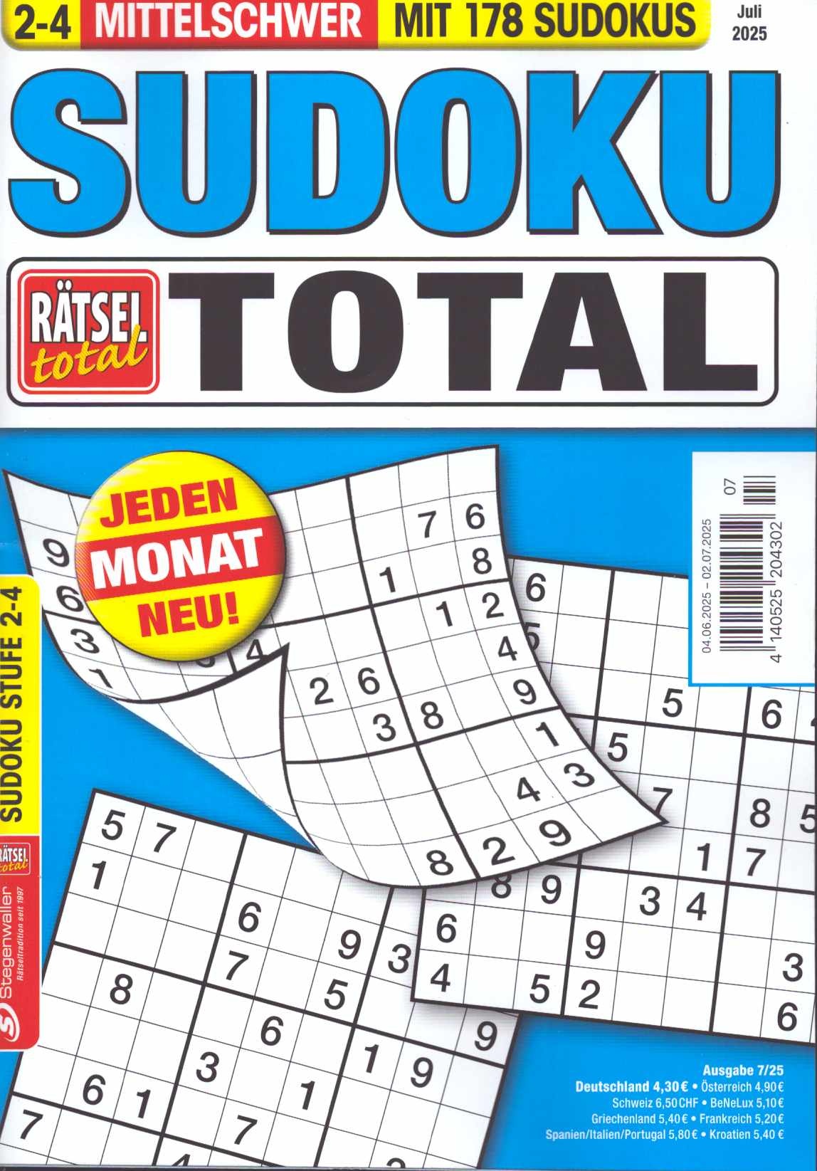 Rätsel tot.SudokuTotal2-4 7/2025