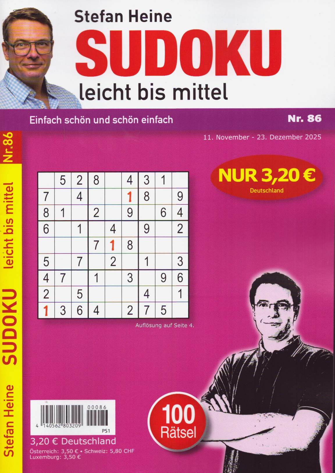 Sudoku leicht bis mittel 86/2025
