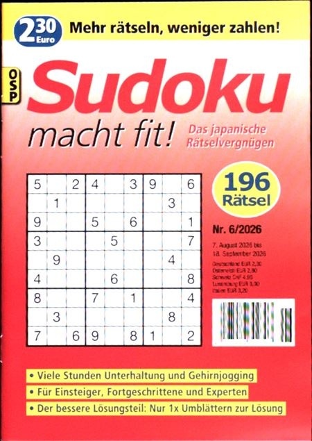 SUDOKU MACHT FIT! 6/2026