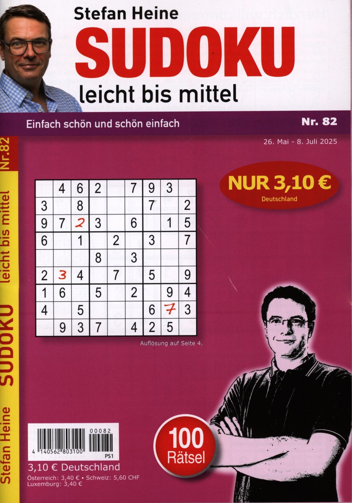 Sudoku leicht bis mittel 82/2025