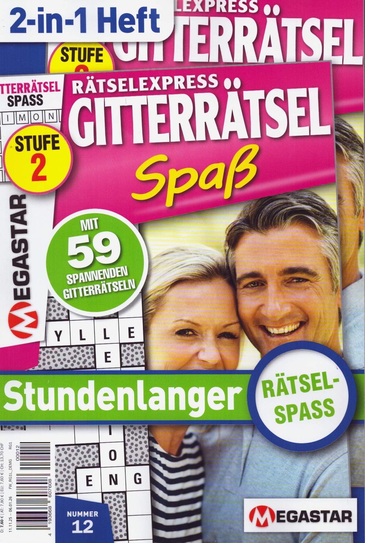 Rätselexpress Gitterrätsel Spaß Premiumband 12/2025