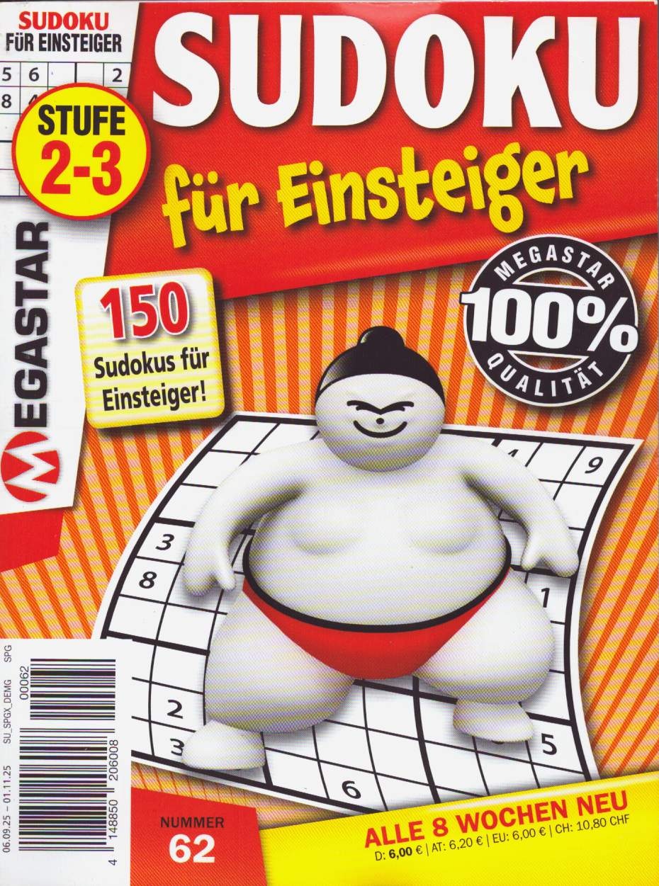 150 Sudoku für Einsteiger 62/2025