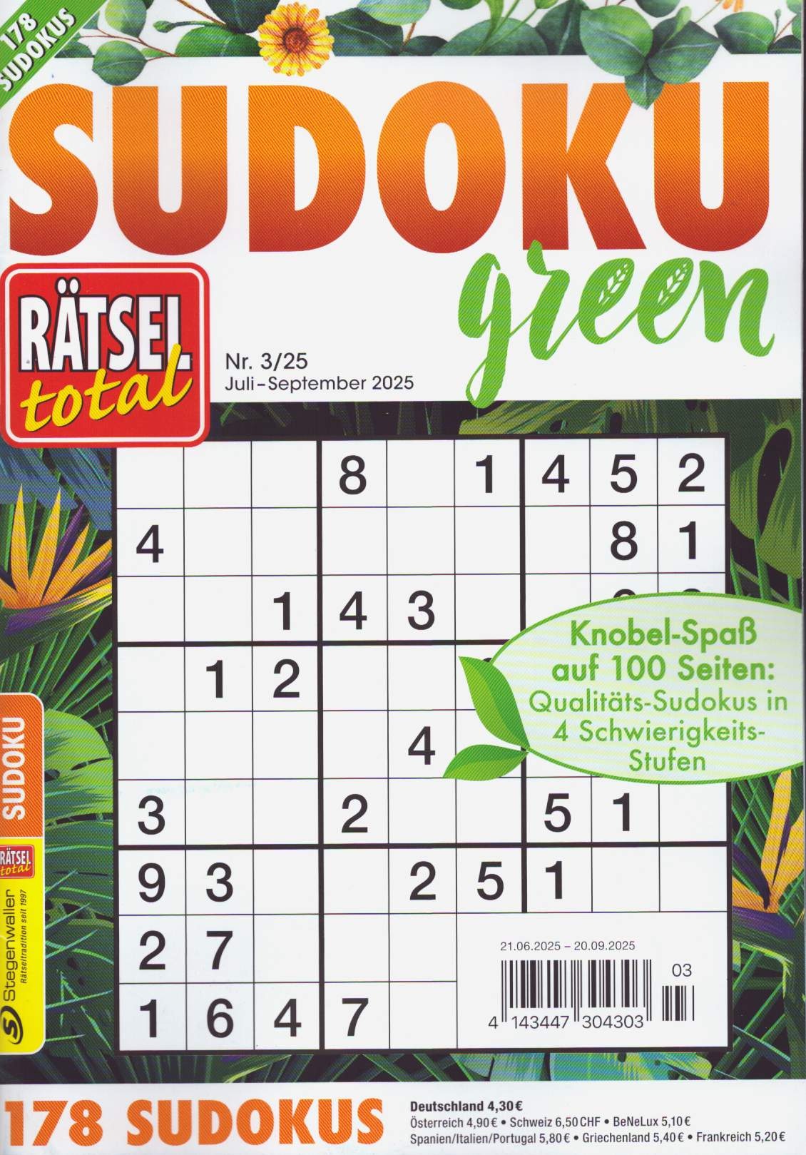 Rätsel total - Sudoku Green 3/2025