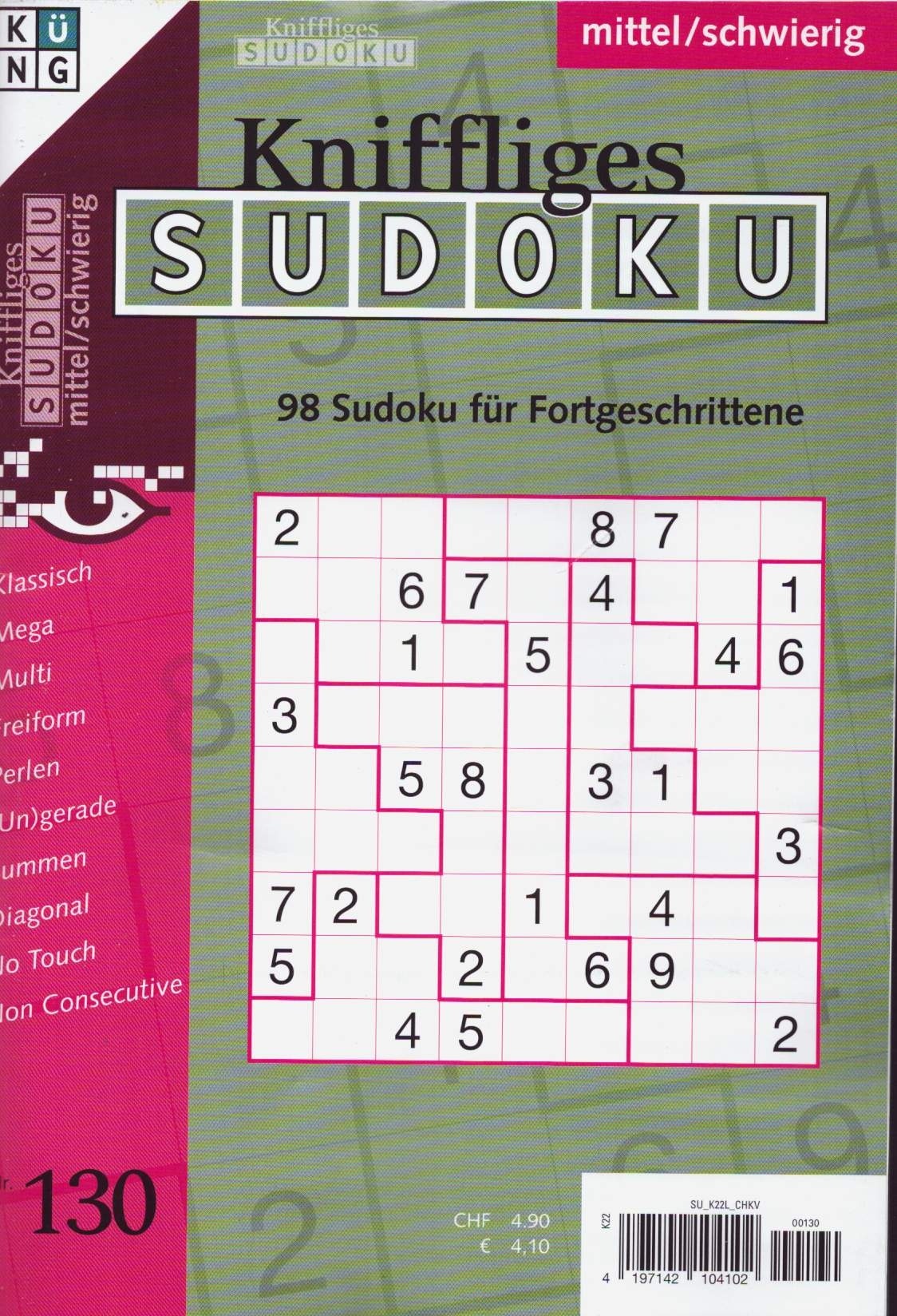 Kniffliges Sudoku 130/2026