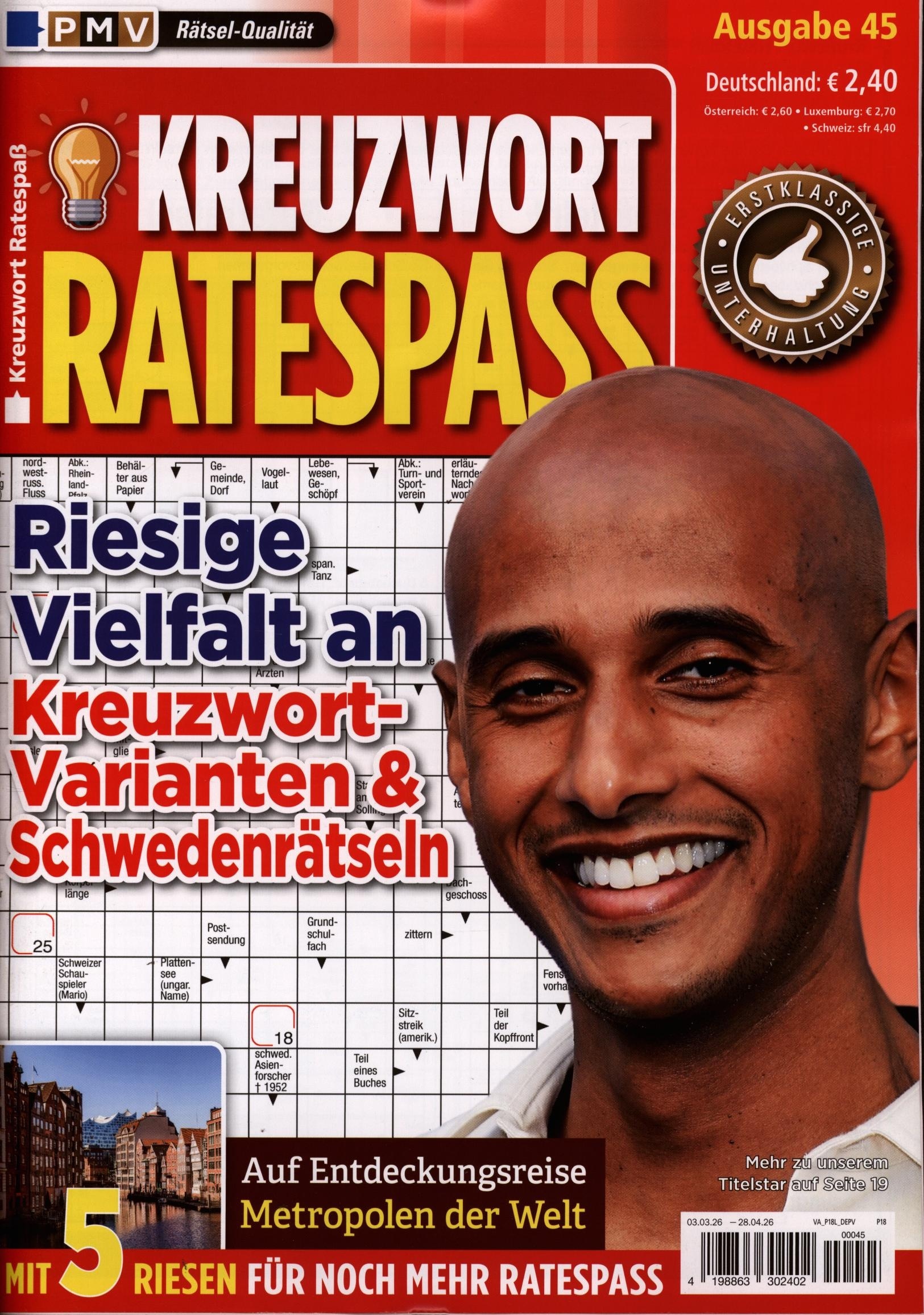 Kreuzwort Ratespaß 45/2026