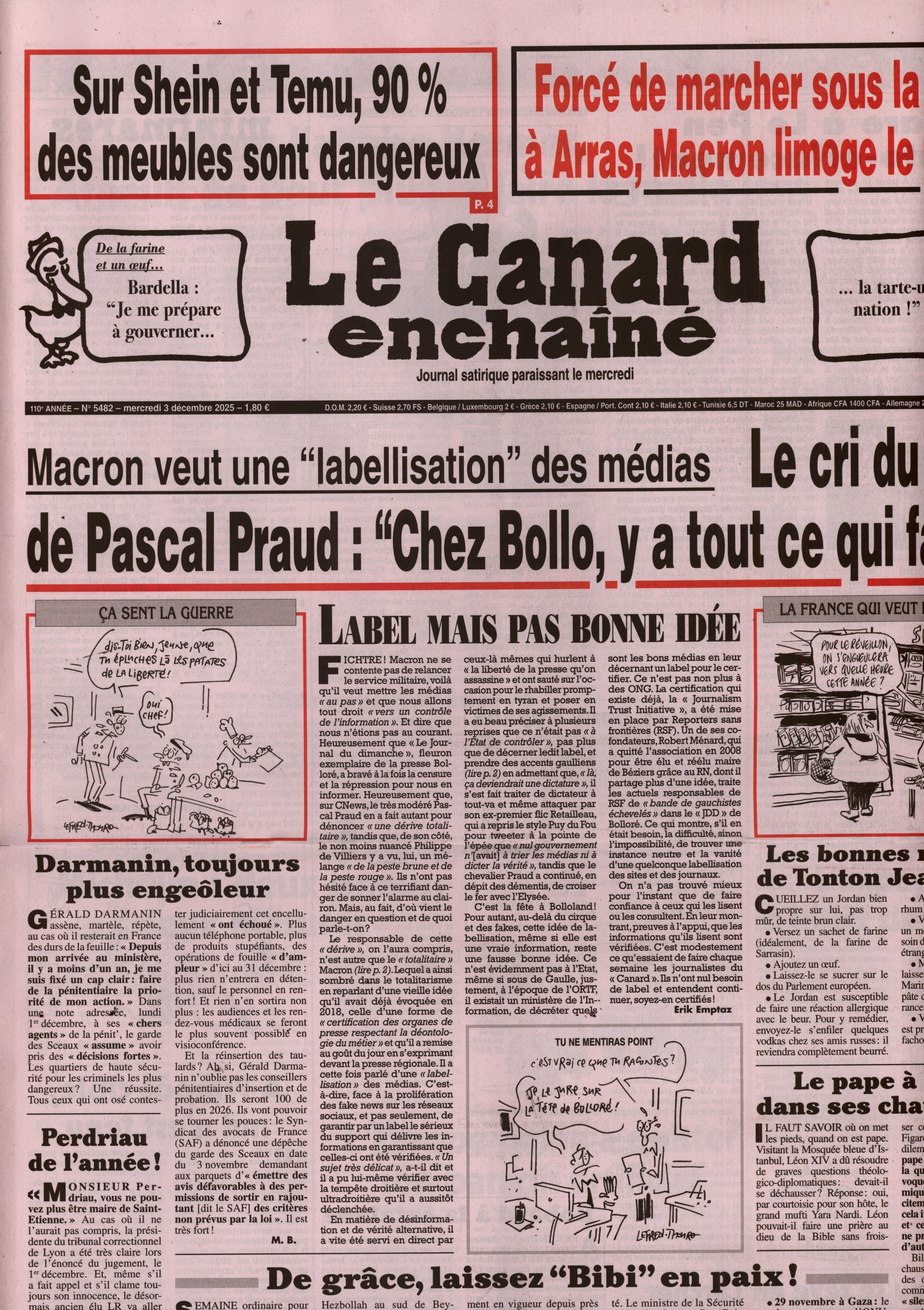 Le Canard enchaîné 5482/2025