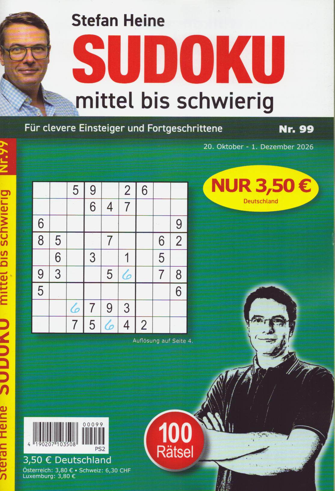 Sudoku mittel bis schwierig 99/2026