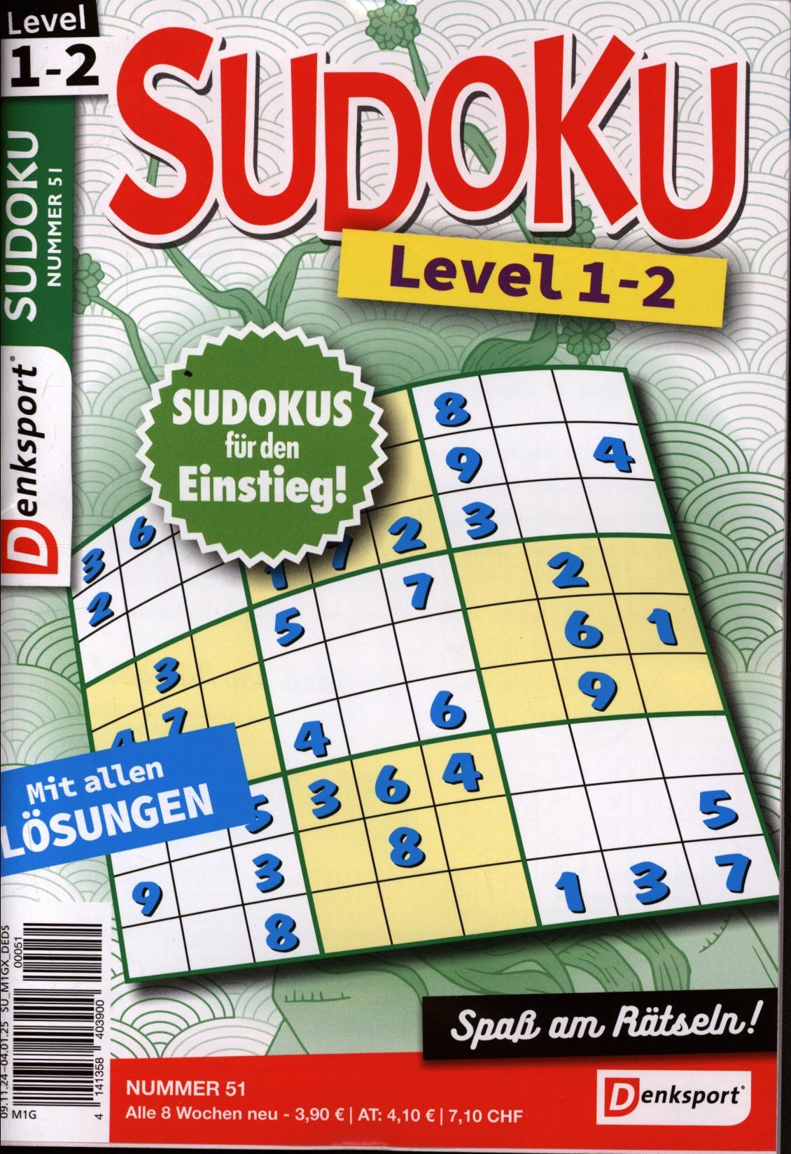 Denksport Sudoku Level 1-2 51/2024