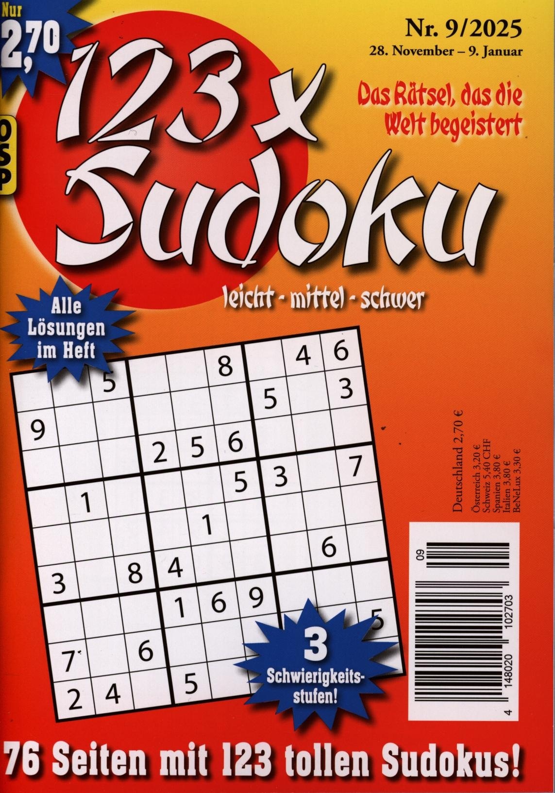 123x SUDOKU 9/2025