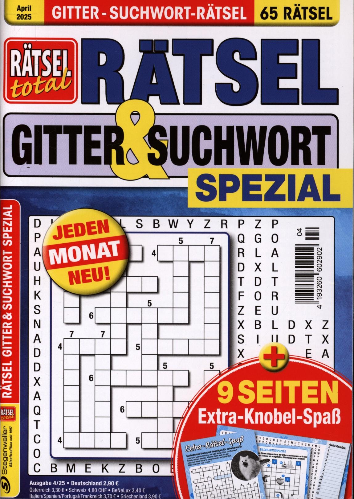 Rätsel total Gitter & Suchwort Spezial 4/2025