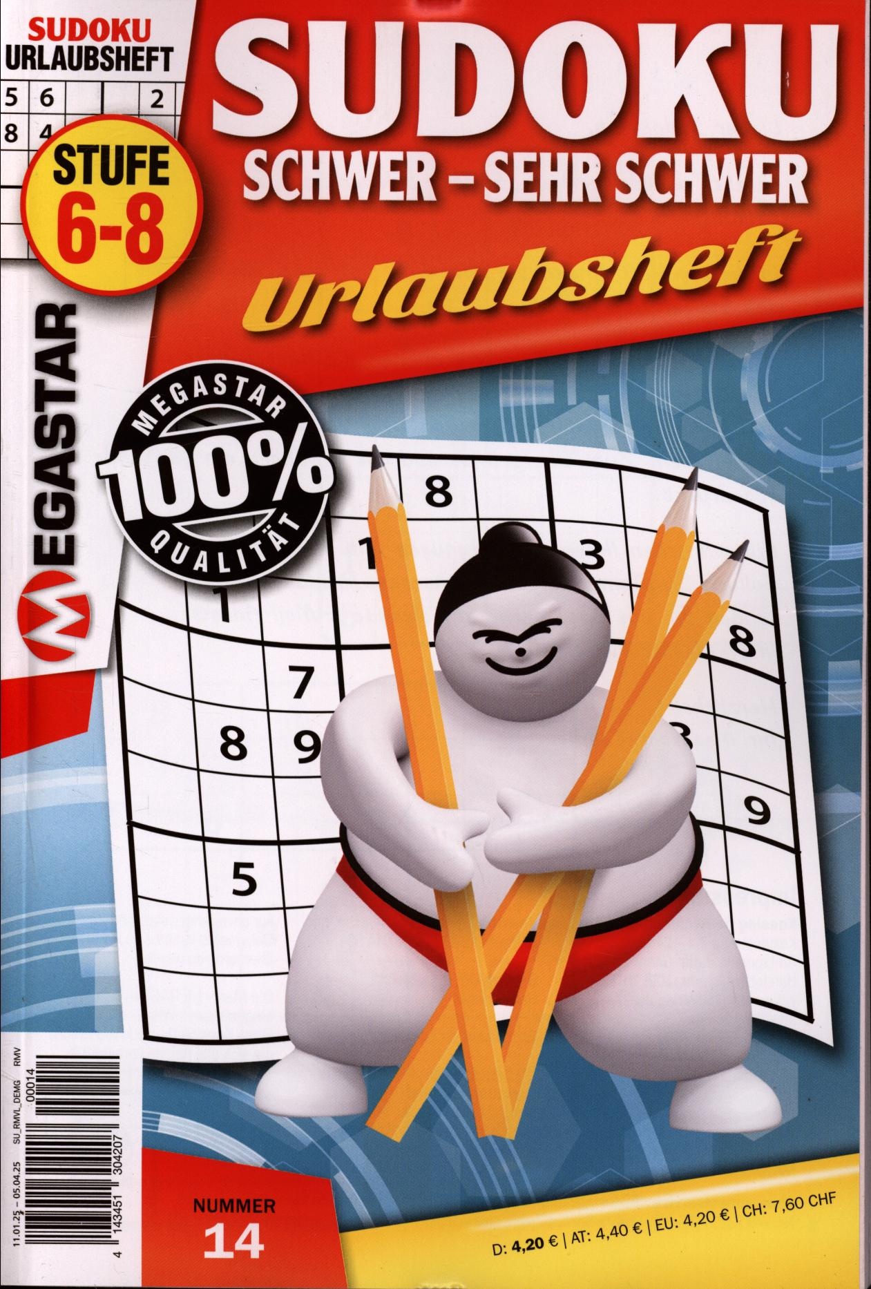 Sudoku Schwer-Sehr Schwer 14/2025