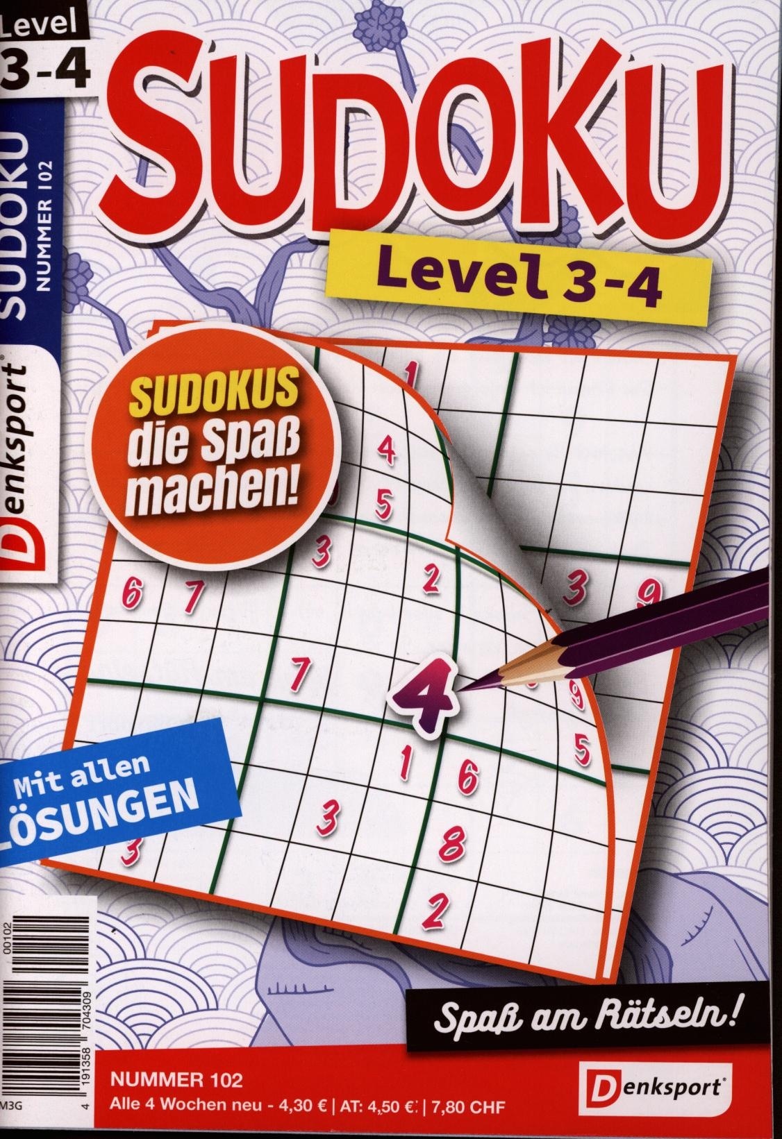 Denksport Sudoku Level 3-4 102/2026