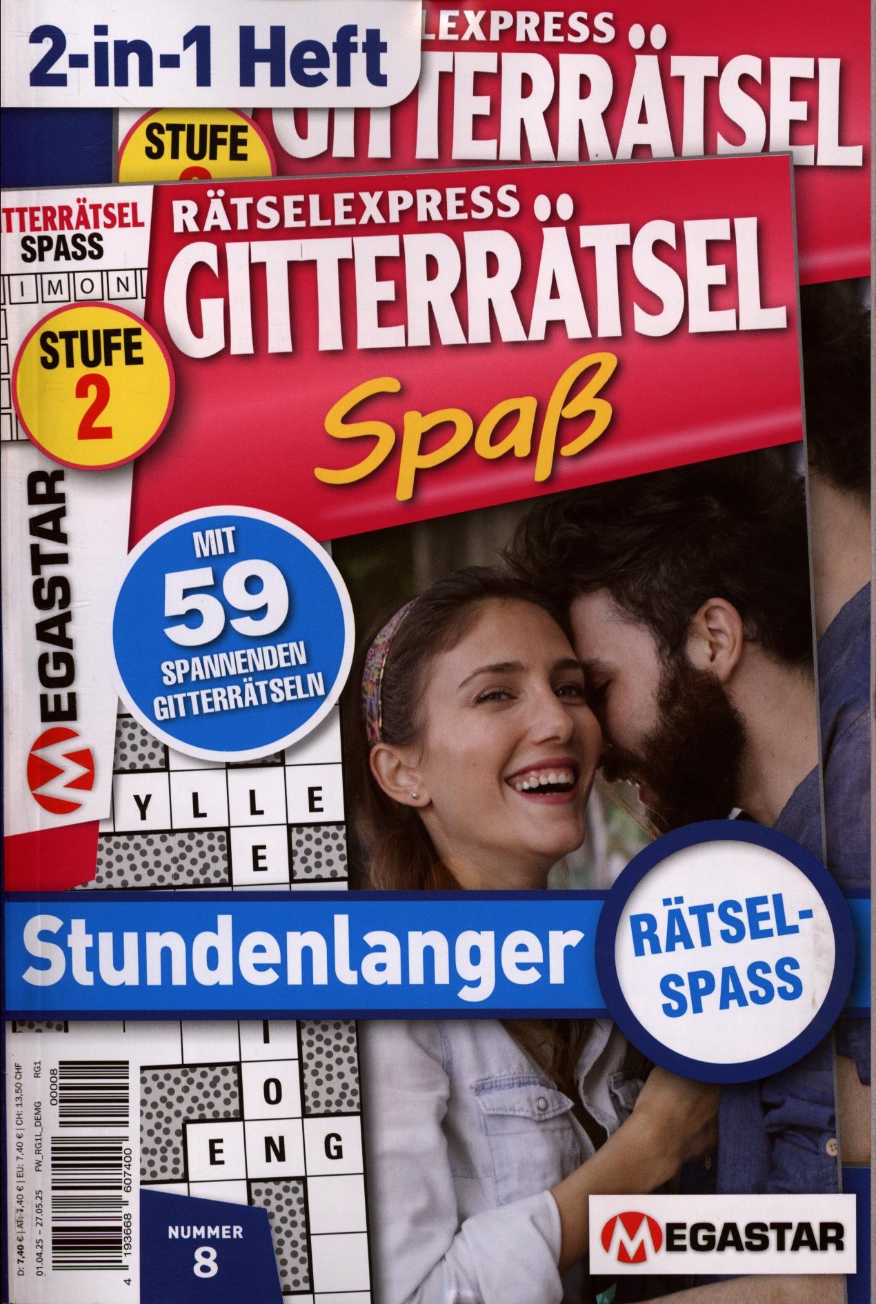 Rätselexpress Gitterrätsel Spaß Premiumband 8/2025