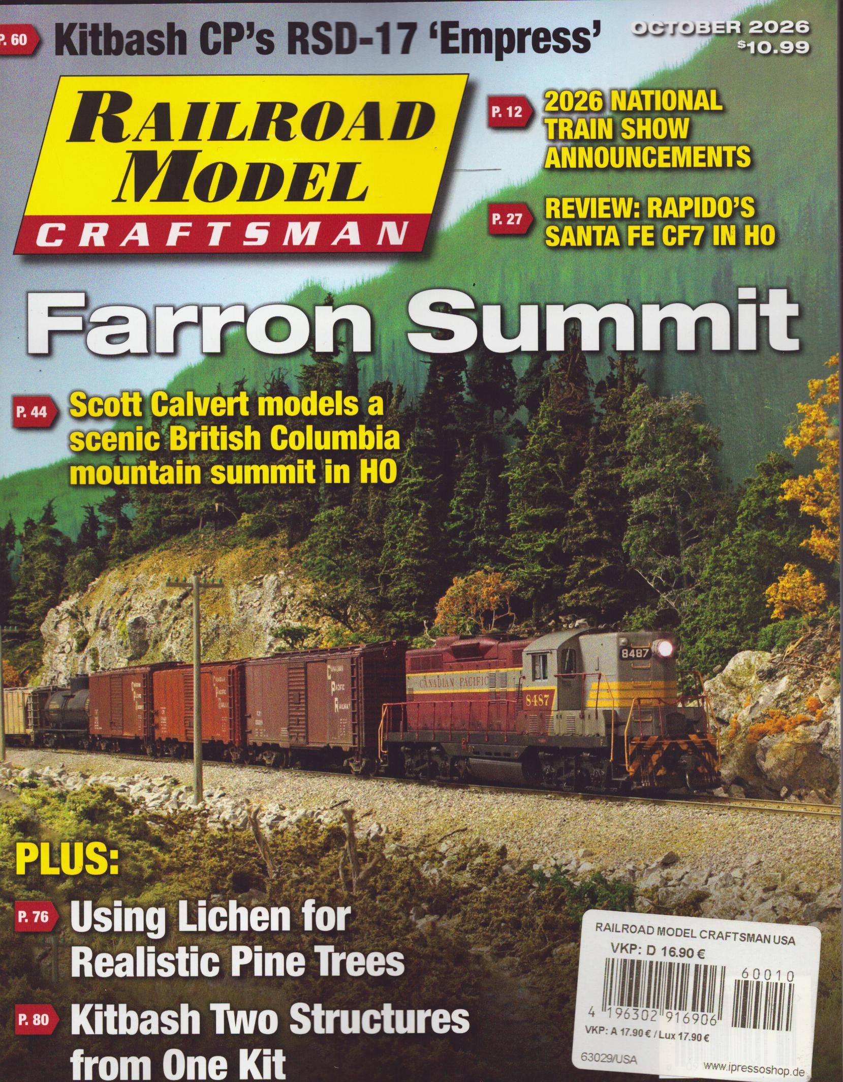 RAILROAD MODEL CRAFTSMAN 10/2026