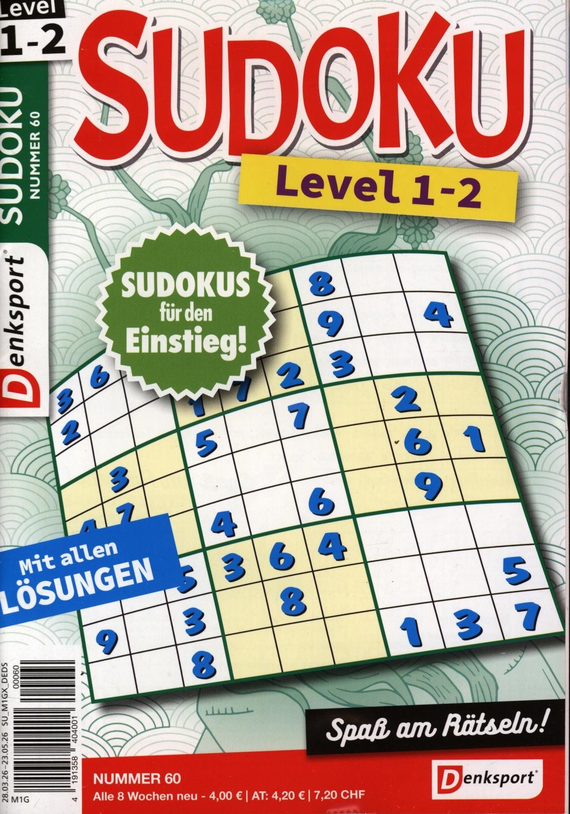 Denksport Sudoku Level 1-2 60/2026