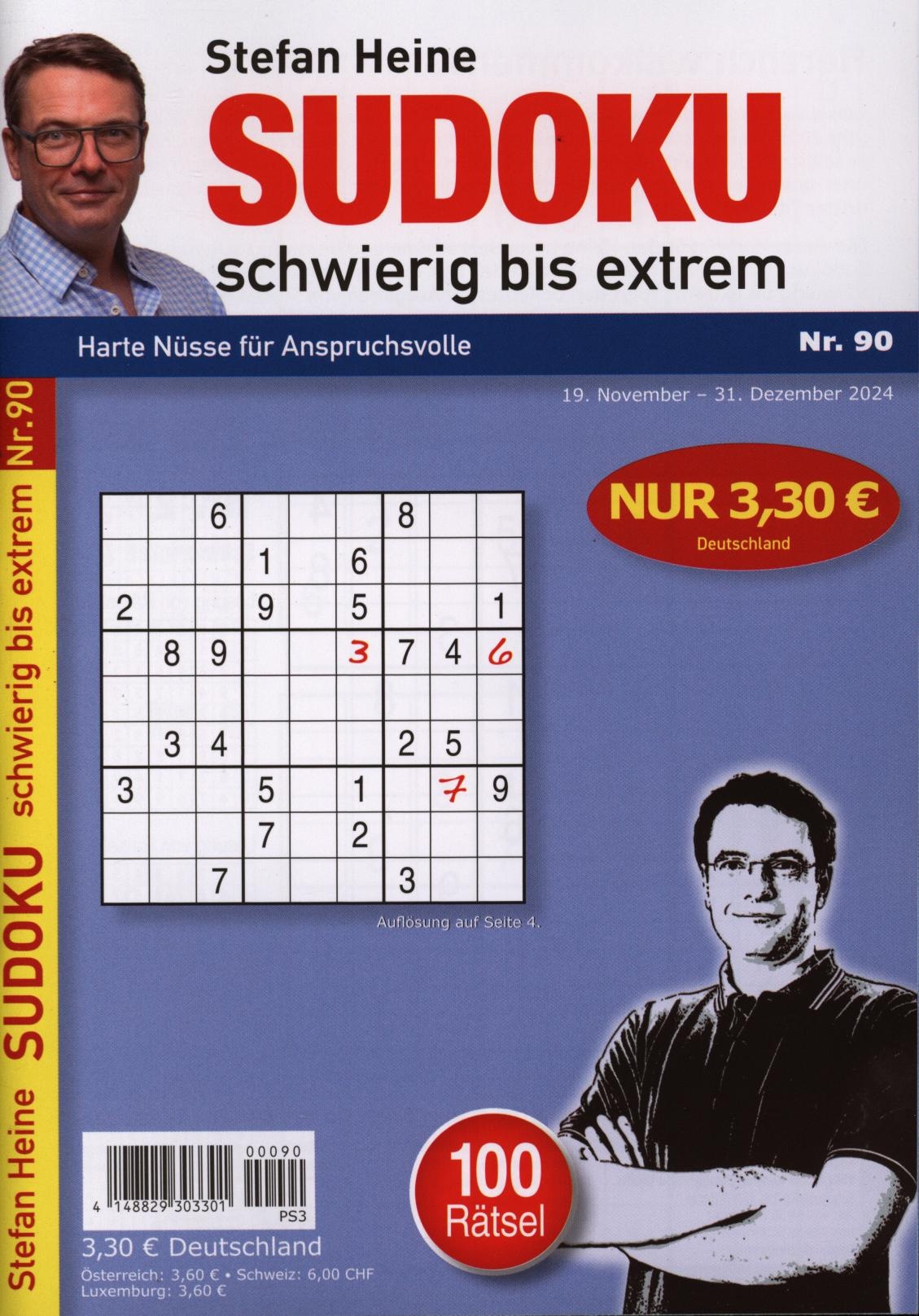 Sudoku schwierig bis extrem 90/2024