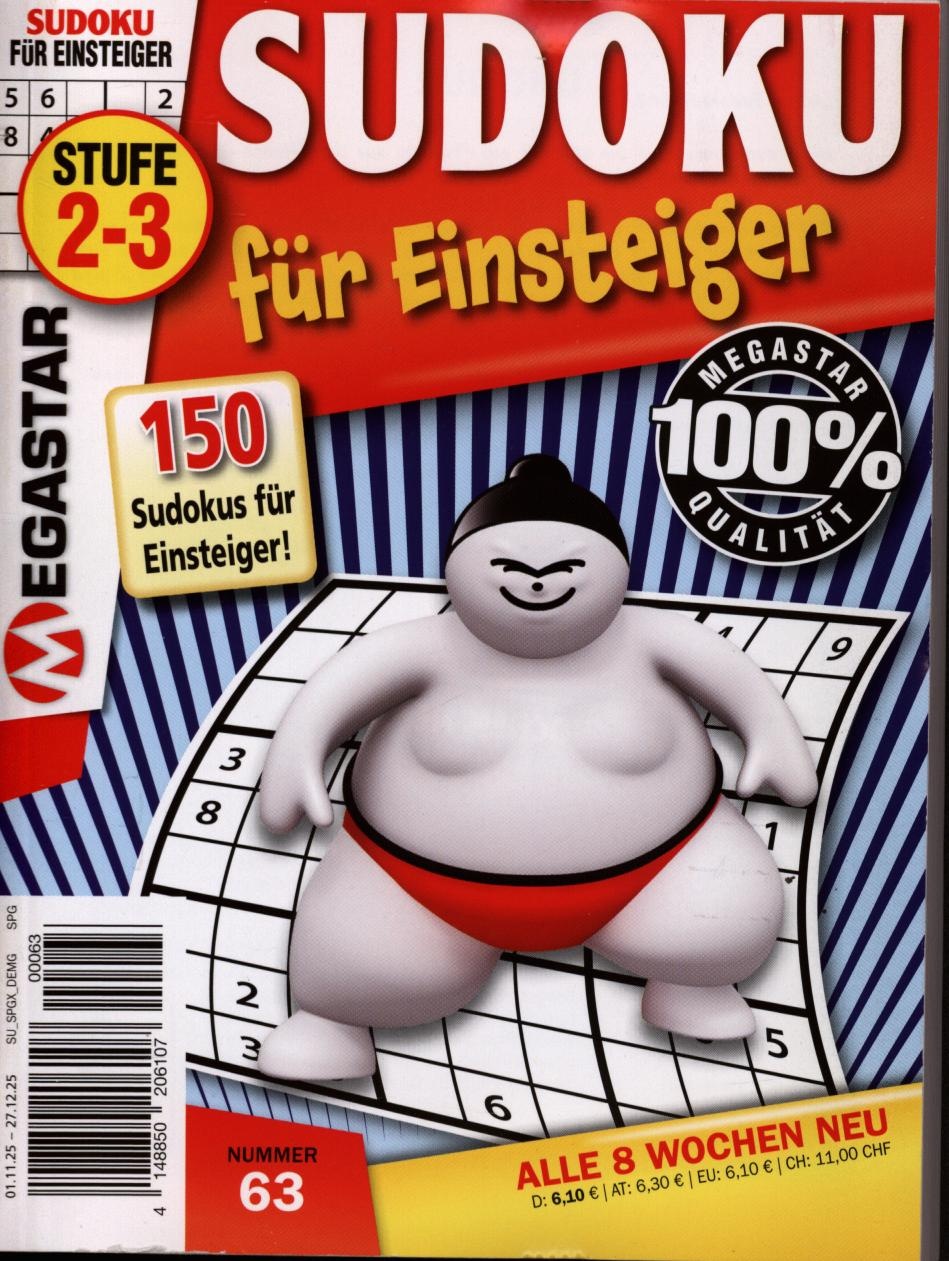 150 Sudoku für Einsteiger 63/2025 150 Sudoku für Einsteiger 63/2025