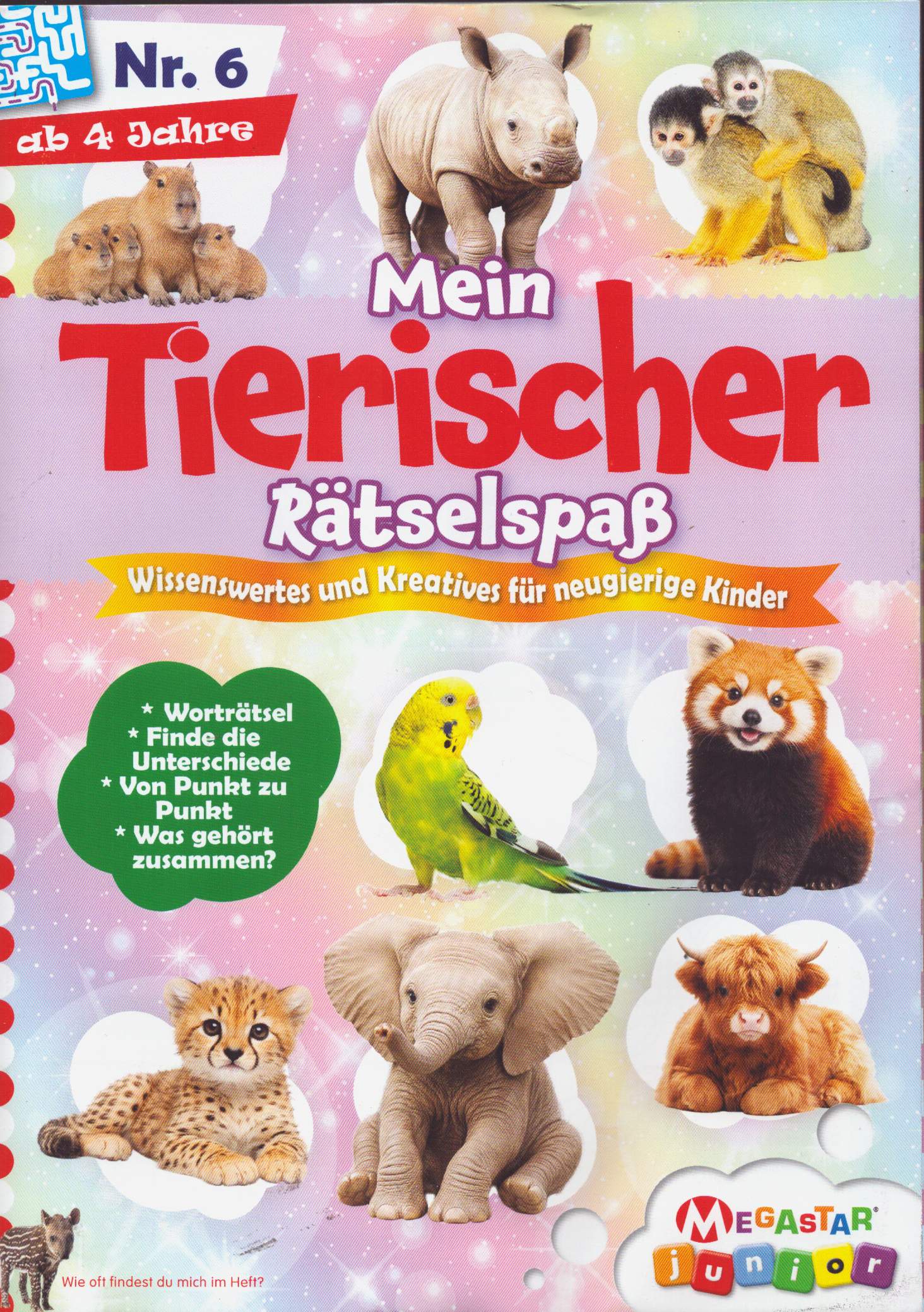 Mein tierischer Rätselspaß 6/2026