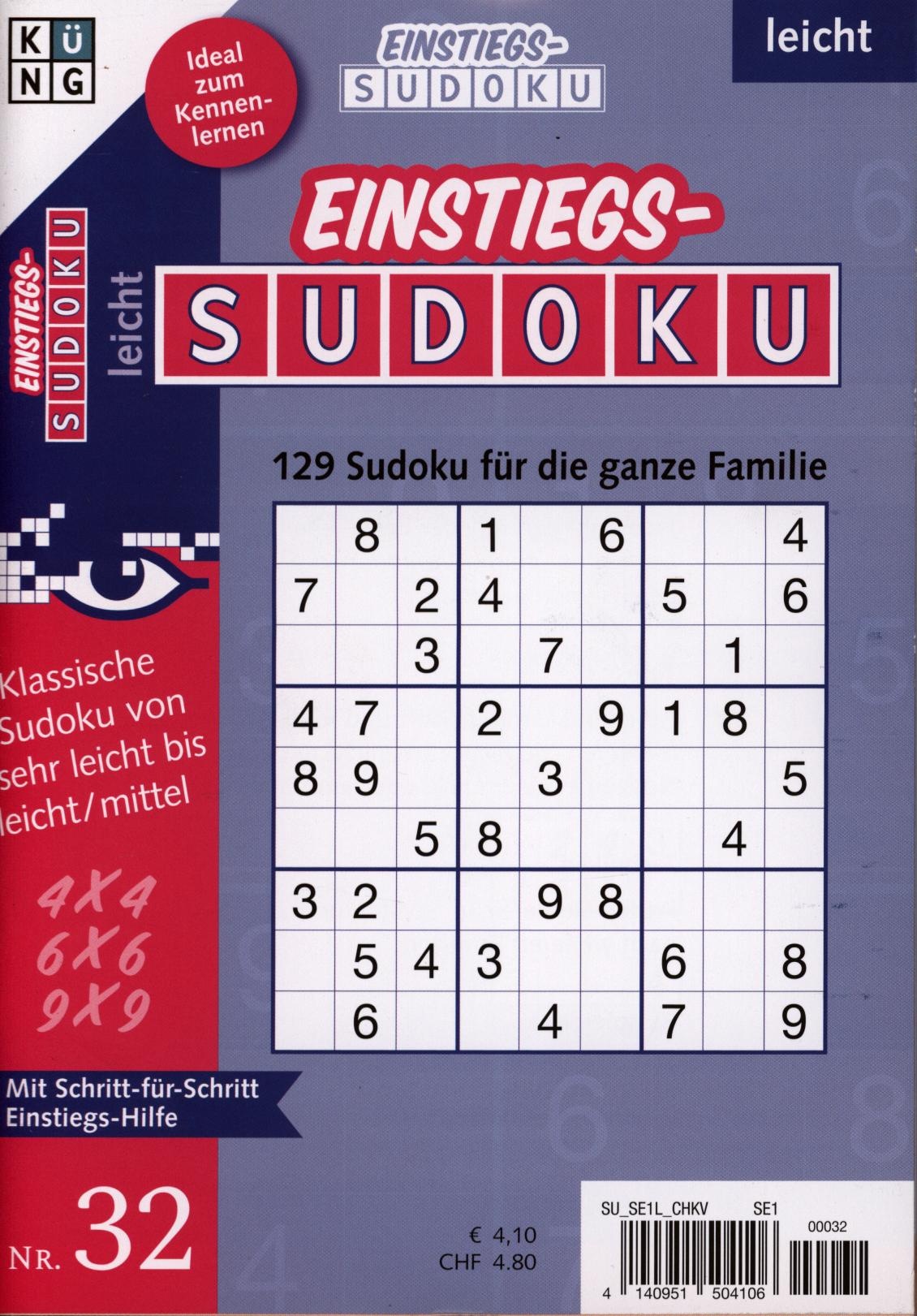 Einstiegs Sudoku 32/2025