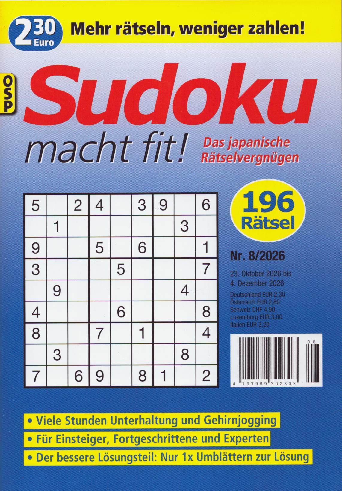 SUDOKU MACHT FIT! 8/2026