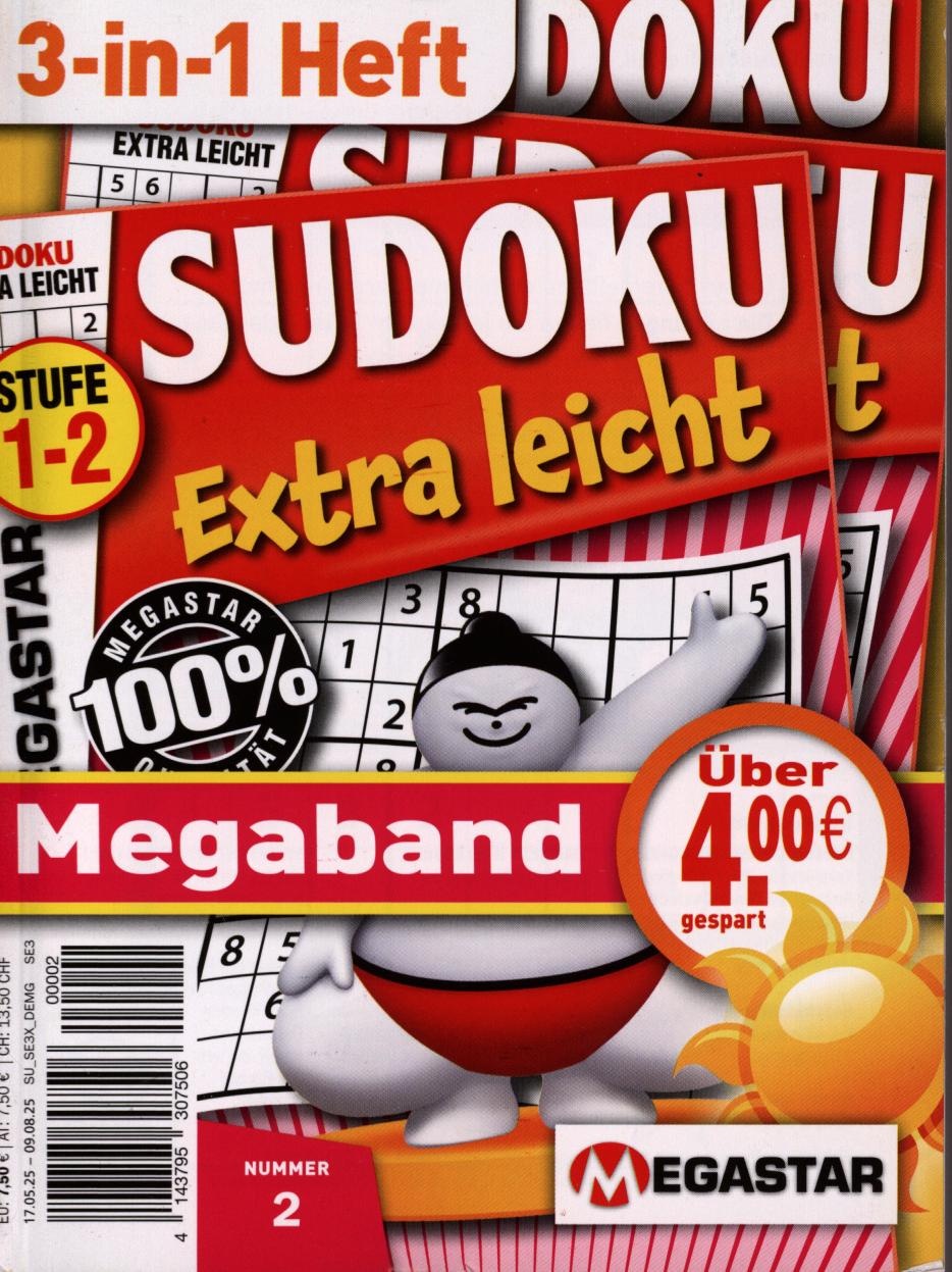 Sudoku Extra Leicht Megaband 3in1 2/2025