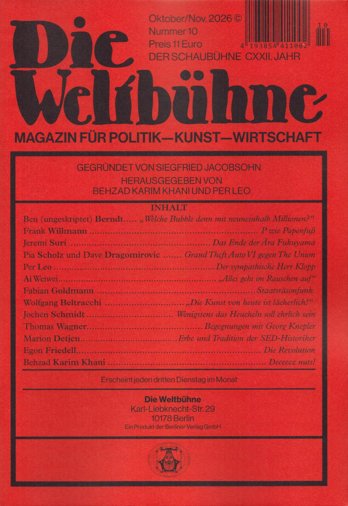 DIE WELTBÜHNE 10/2026