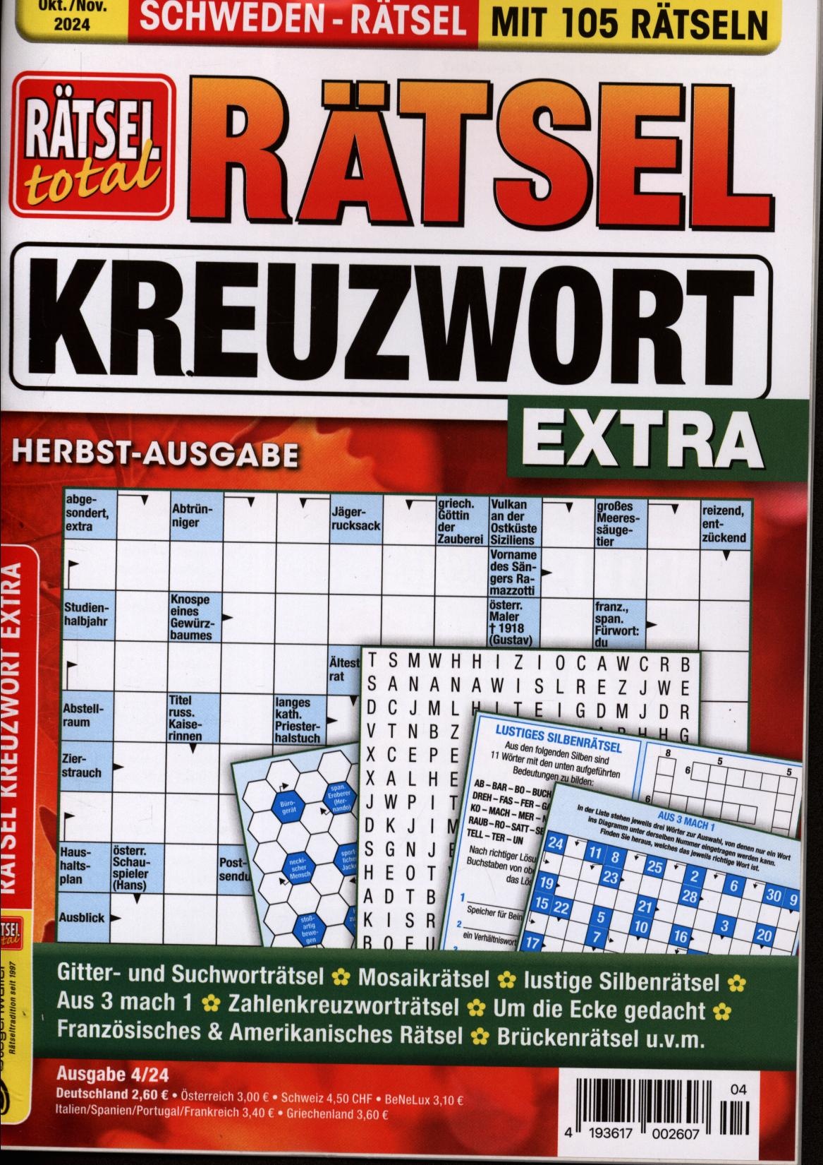 Rätsel total - Kreuzwort Extra 4/2024