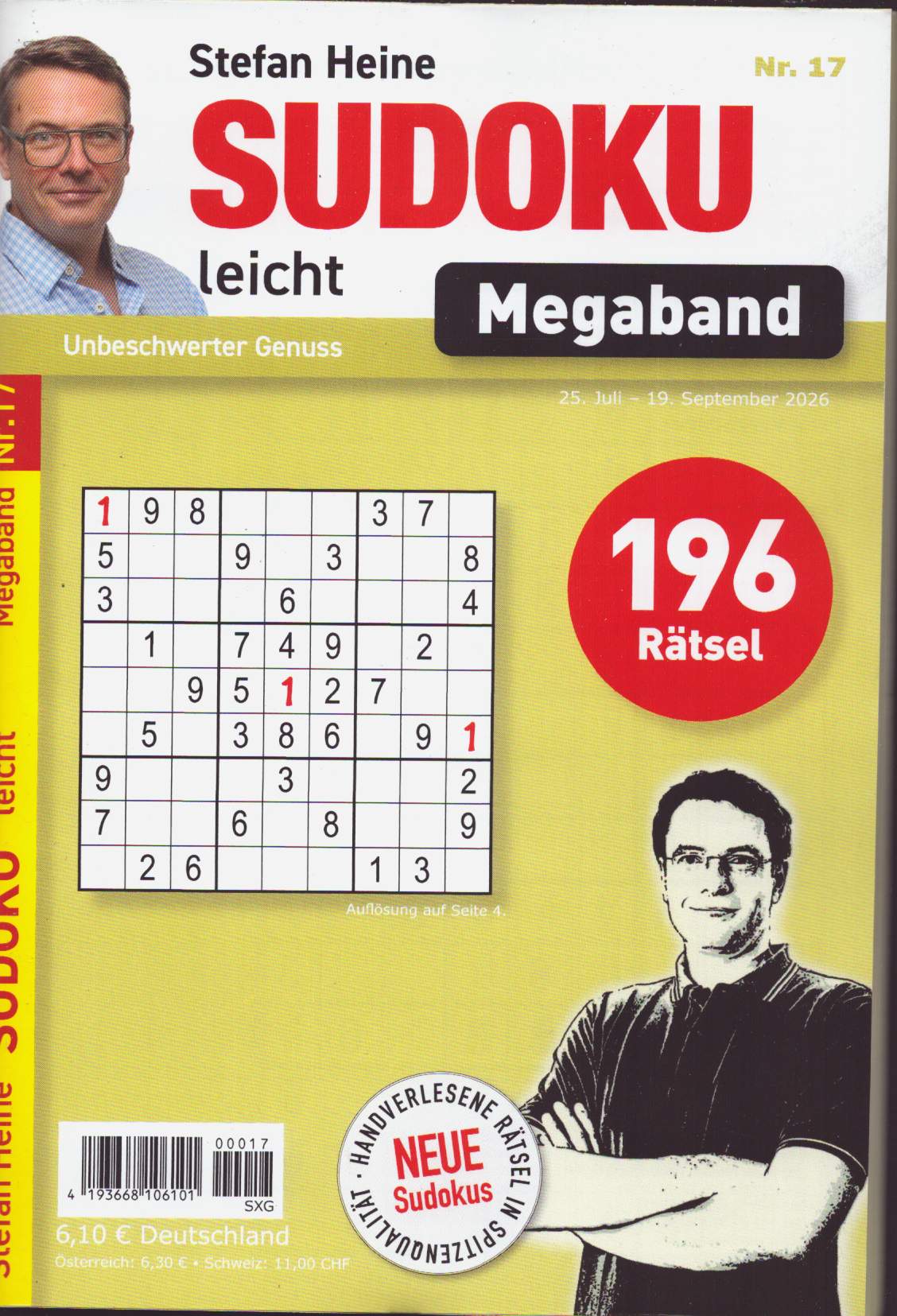 Sudoku leicht Megaband 17/2026