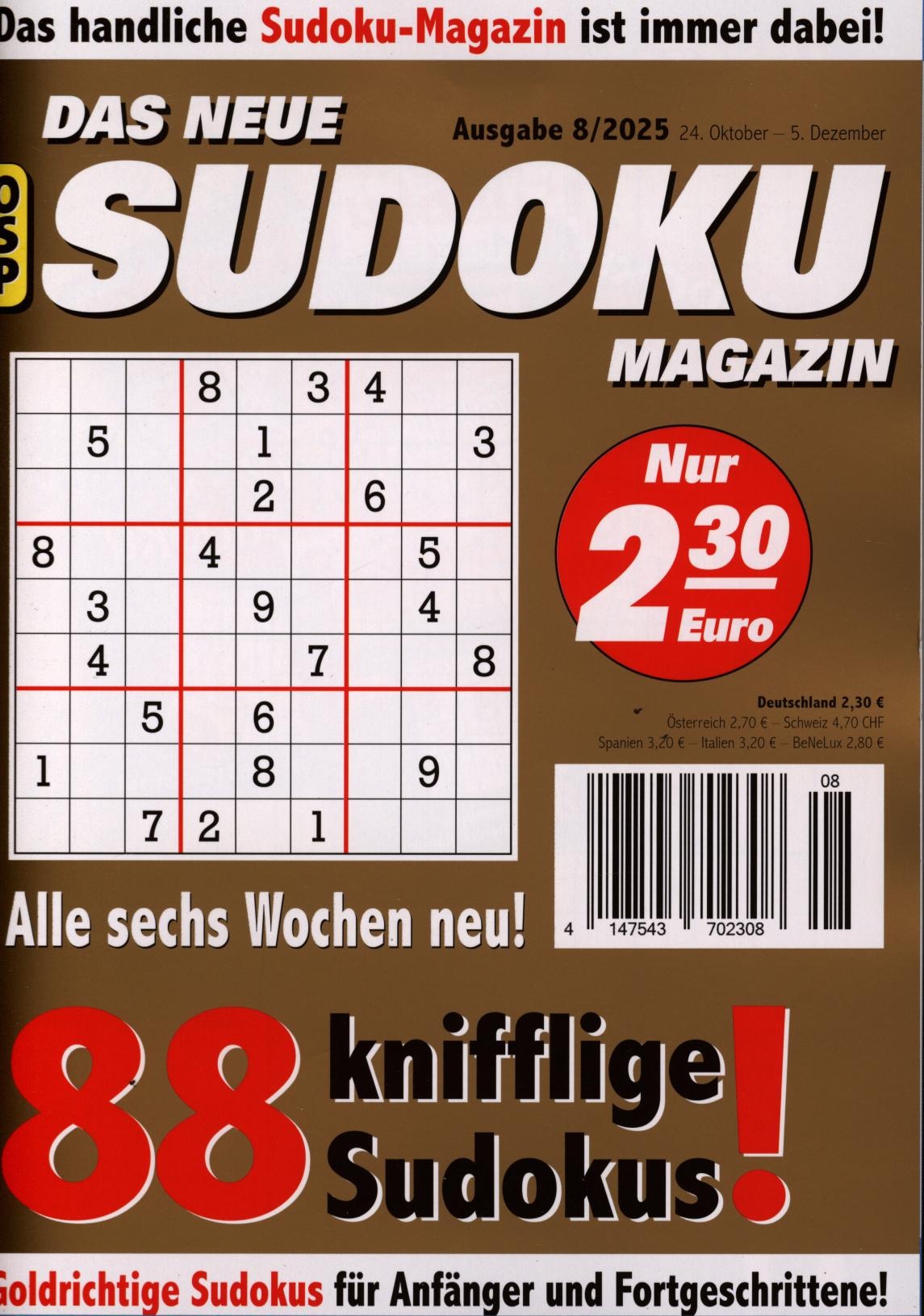 DAS NEUE SUDOKU MAGAZIN 8/2025 DAS NEUE SUDOKU MAGAZIN 8/2025
