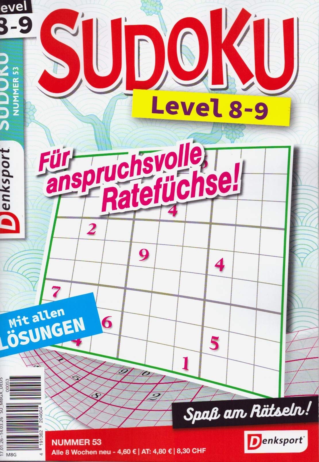 Denksport Sudoku Level 8-9 53/2026